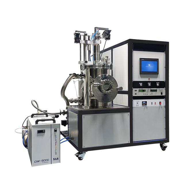 Three Source High Vacuum Thermal Evaporation Coater for Solar Battery